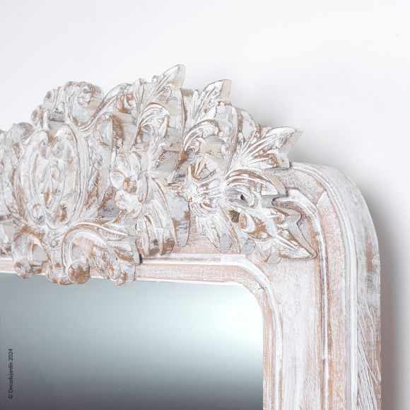 Miroir Bois Baroque Lorenzo Blanc