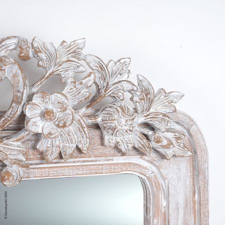 Miroir Bois Baroque Lorenzo Blanc